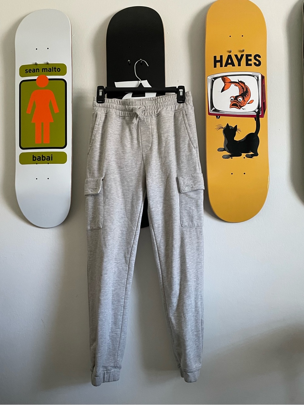 3/$15 Boys RSQ Light Gray Cargo Joggers